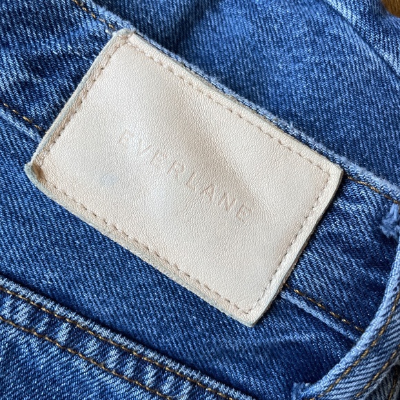 Everlane button fly 90’s cheeky blue jean crop denim organic cotton - Picture 9 of 13